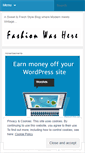 Mobile Screenshot of fashionwashere.wordpress.com