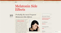 Desktop Screenshot of aboutmelatoninsideeffects.wordpress.com