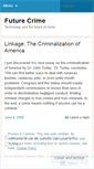 Mobile Screenshot of futurecrime.wordpress.com