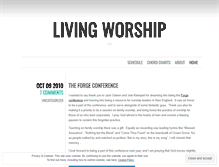 Tablet Screenshot of livingworship.wordpress.com
