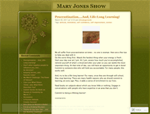 Tablet Screenshot of maryjonesshow.wordpress.com