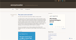 Desktop Screenshot of anonymouslen.wordpress.com