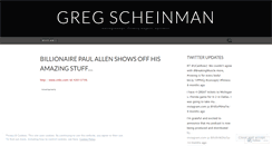Desktop Screenshot of gregscheinman.wordpress.com
