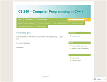 Tablet Screenshot of csc240.wordpress.com