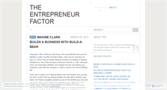 Desktop Screenshot of entrepreneurfactor.wordpress.com