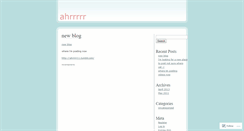 Desktop Screenshot of ahrrrrr.wordpress.com