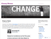 Tablet Screenshot of choosywomen.wordpress.com