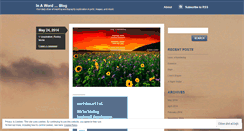 Desktop Screenshot of inawordblog.wordpress.com