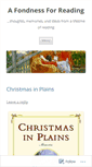 Mobile Screenshot of afondnessforreading.wordpress.com