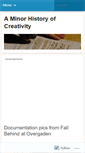 Mobile Screenshot of aminorhistoryofcreativity.wordpress.com