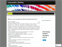 Tablet Screenshot of antonsmith.wordpress.com