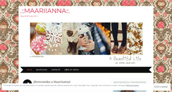 Desktop Screenshot of maariianna.wordpress.com