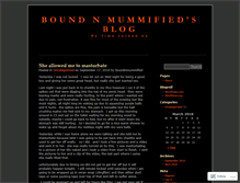 Tablet Screenshot of boundnmummified.wordpress.com