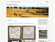 Tablet Screenshot of bysmallmeans.wordpress.com