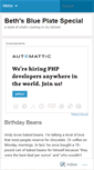 Mobile Screenshot of bethsblueplate.wordpress.com