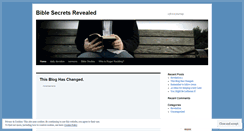 Desktop Screenshot of biblesecrets.wordpress.com
