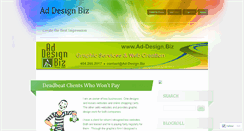 Desktop Screenshot of addesignbiz.wordpress.com