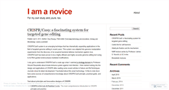 Desktop Screenshot of iamanovice.wordpress.com