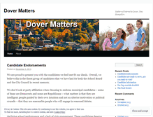 Tablet Screenshot of dovermatters.wordpress.com