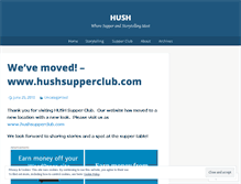 Tablet Screenshot of hushsupperclub.wordpress.com