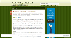 Desktop Screenshot of pcomacupunctureschool.wordpress.com