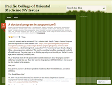 Tablet Screenshot of pcomacupunctureschool.wordpress.com