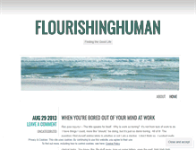 Tablet Screenshot of flourishinghuman.wordpress.com