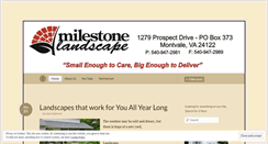 Desktop Screenshot of milestonelandscaping.wordpress.com