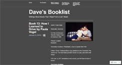 Desktop Screenshot of davesbooklist.wordpress.com