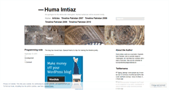 Desktop Screenshot of humaimtiaz.wordpress.com
