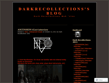 Tablet Screenshot of darkrecollections.wordpress.com