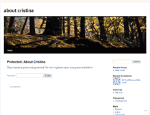 Tablet Screenshot of aboutcristina.wordpress.com