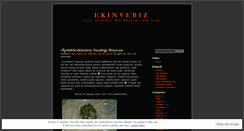 Desktop Screenshot of ekinvebiz.wordpress.com