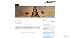 Desktop Screenshot of 4krsna.wordpress.com