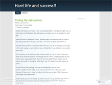 Tablet Screenshot of hardlifeandsuccess.wordpress.com