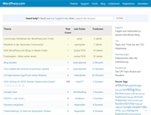 Tablet Screenshot of de.forums.wordpress.com
