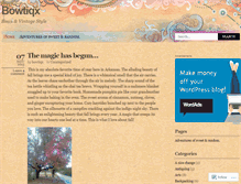 Tablet Screenshot of bowtiqx.wordpress.com