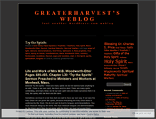 Tablet Screenshot of greaterharvest.wordpress.com