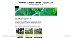 Desktop Screenshot of networkagape2011.wordpress.com