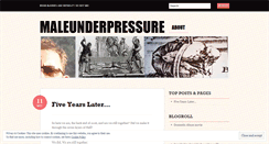Desktop Screenshot of maleunderpressure.wordpress.com