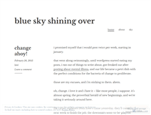 Tablet Screenshot of blueskyshiningover.wordpress.com