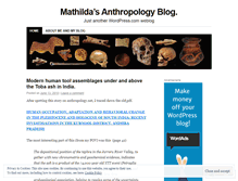 Tablet Screenshot of mathildasanthropologyblog.wordpress.com