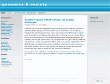 Tablet Screenshot of genomicsandsociety.wordpress.com