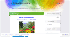Desktop Screenshot of eflcanadiancourse.wordpress.com