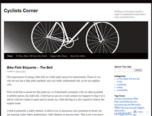 Tablet Screenshot of cyclistscorner.wordpress.com