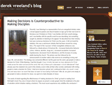 Tablet Screenshot of derekvreeland.wordpress.com