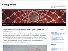 Tablet Screenshot of makeupnmore.wordpress.com