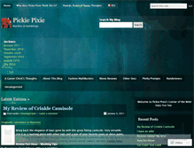 Tablet Screenshot of pickiepixie.wordpress.com