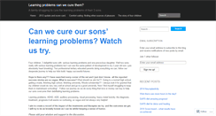Desktop Screenshot of curinglearningproblems.wordpress.com