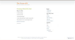 Desktop Screenshot of houseofd.wordpress.com